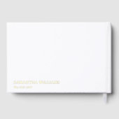 モダン レターズ トゥ ザ ブライド エレガント ホワイト ゲストブック (裏面)