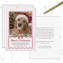 モダン レッド かわいい犬 楽しい クリスマスカード ペット 冗談