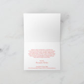 モダン レッド オレンジ アブストラクト エレガント サンキューカード (内部)