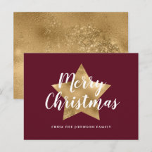モダン レッド ゴールド スター クリスマス