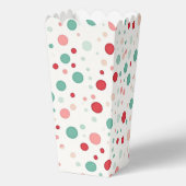 モダン レッド ターコイズ ポルカドット おしゃれ フェイバーボックス (裏面)