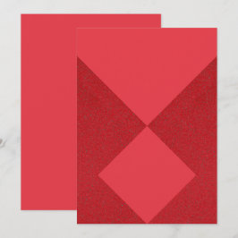 モダン レッド ダイヤモンド フラット インビテーション - カスタマイズ可能