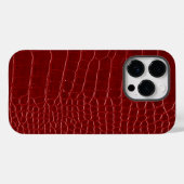 モダン レッド ワニ Case-Mate iPhoneケース (裏面 (横))
