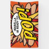 モダン レディ トゥ ポップ ベイビー シャワー スプリンクル 横断幕 (縦)