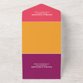 モダン、レトロすべて一結婚式招待状 オールインワン招待状 (外側)