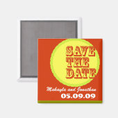 モダン-レトロフォントと色 マグネット (正面/裏面)