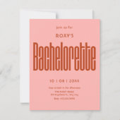 モダン レトロ独身最後の会 招待状 (正面)