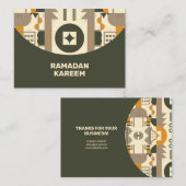 モダン レトロ アーストーン幾何学模様のEidノートカード ノートカード (正面/裏面)