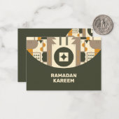 モダン レトロ アーストーン幾何学模様のEidノートカード ノートカード (正面/裏面インサイチュ)