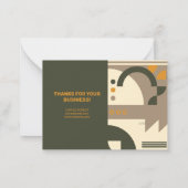 モダン レトロ アーストーン幾何学模様のEidノートカード ノートカード (裏面)