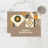 モダン レトロ アーストーン ジオメトリック イード ノート カード (正面/裏面インサイチュ)