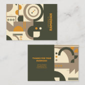 モダン レトロ アーストーン ジオメトリック イード ノート カード (正面/裏面)