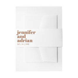 モダン レトロ ウェディング インビテーション ベルト 招待状ベリーバンド