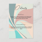 モダン レトロ グルーヴィー ピーチ ティール & アクアの詳細 エンクロージャーカード (正面)