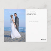 モダン レトロ ゴールド ありがとう ウェディング フォト ポストカード (裏面)