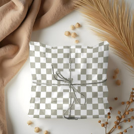 モダン レトロ チェック柄 オーダーメイド モノグラム 薄葉紙