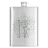 モダン レトロ バチェラーパーティー ラストスウィング ゴルフ グリーン フラスク (正面)