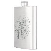 モダン レトロ バチェラーパーティー ラストスウィング ゴルフ グリーン フラスク (左)