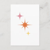 モダン レトロ ピンク & ホワイト ウェディング エンクロージャーカード (裏面)