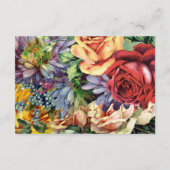 モダン レトロ フラワーのウェディング ディレクションズ 挿入 エンクロージャーカード (裏面)