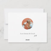 モダン レトロ ブライト カラフル ピンク スクリプト フォト シーズンカード (裏面)