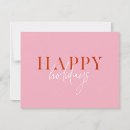 モダン レトロ ブライト カラフル ピンク スクリプト フォト シーズンカード