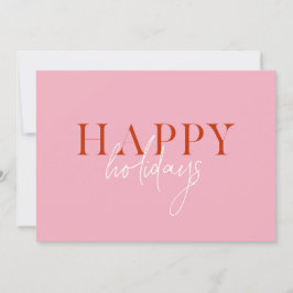 モダン レトロ ブライト カラフル ピンク スクリプト フォト シーズンカード