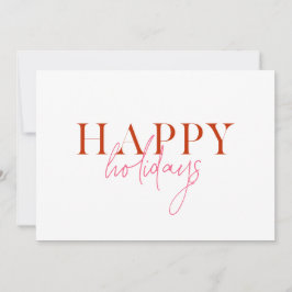 モダン レトロ ブライト カラフル レッド ピンク スクリプト ドッグ シーズンカード