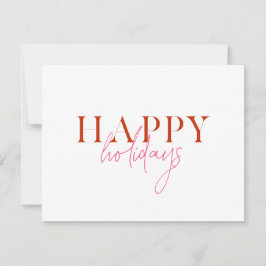 モダン レトロ ブライト カラフル レッド ピンク スクリプト ドッグ シーズンカード