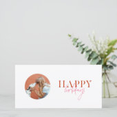 モダン レトロ ブライト カラー バーン オレンジ スクリプト ドッグ シーズンカード (スタンド正面)