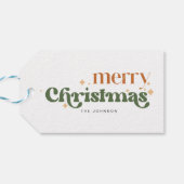 モダン レトロ メリークリスマス ギフトタグ (裏面横)