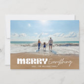 モダン レトロ メリー エブリシング ミニマリスト ワン フォト シーズンカード (正面)