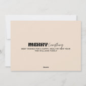 モダン レトロ メリー エブリシング ミニマル ワン フォト シーズンカード (裏面)