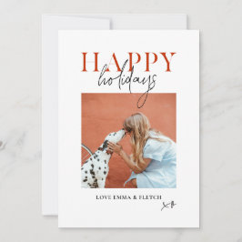 モダン レトロ 明るい カラフル 赤 オレンジ 犬 ママ シーズンカード