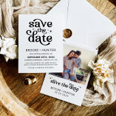モダン レトロ Save The Date | 結婚式招待状 招待状