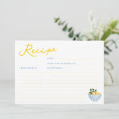 モダン レモンズ イエローとブルー レシピ カード (スタンド正面)