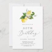 モダン レモン ガーデン 30歳の誕生日 招待状 (正面)