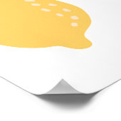 モダン レモン ブライダルランチョン ウェルカムサイン ポスター (角)