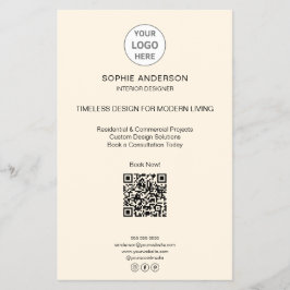 モダン ロゴ QR ミニマル プロフェッショナル ビジネス チラシ