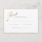モダン&ロマンチックな書道結婚式RSVPカード エンクロージャーカード (正面)