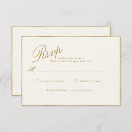 モダン&ロマンチックな書道結婚式RSVPカード エンクロージャーカード