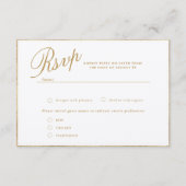 モダン&ロマンチックな書道結婚式RSVPカード エンクロージャーカード (正面)
