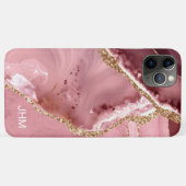 モダン ローズゴールド アゲート Case-Mate iPhoneケース (裏面(横))