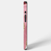 モダン ローズゴールド アゲート iPhoneケース (左側面)
