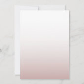 モダン ローズゴールド カリグラフィー  の ウェディング 招待状 (裏面)