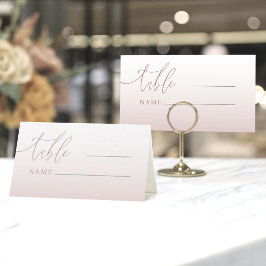モダン ローズゴールド グラデーション 結婚式 テーブルナンバー プレイスカード