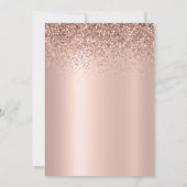 モダン ローズゴールド グリッター バルーン 55歳 誕生日 招待状 (裏面)