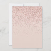 モダン ローズゴールド グリッター 確認 招待状 (裏面)