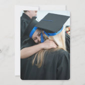 モダン ローズゴールド シック ミニマル フォト 卒業 招待状 (裏面)