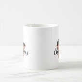 モダン ローズゴールド スター クリスマス コーヒーマグカップ (中央)